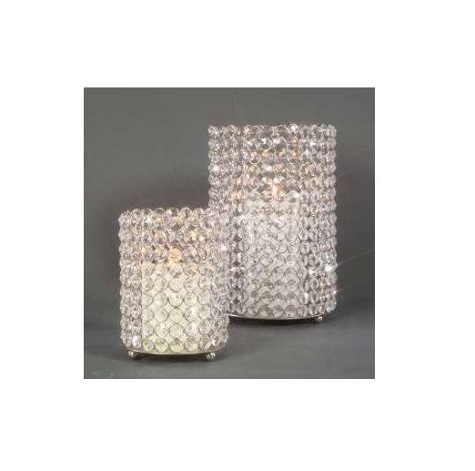 crystal candle holder set