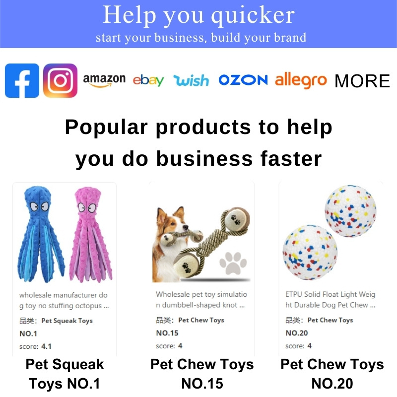 wholesale manufacturer dog toy no stuffing octopus squeaky plush dog toy  pet dog toy