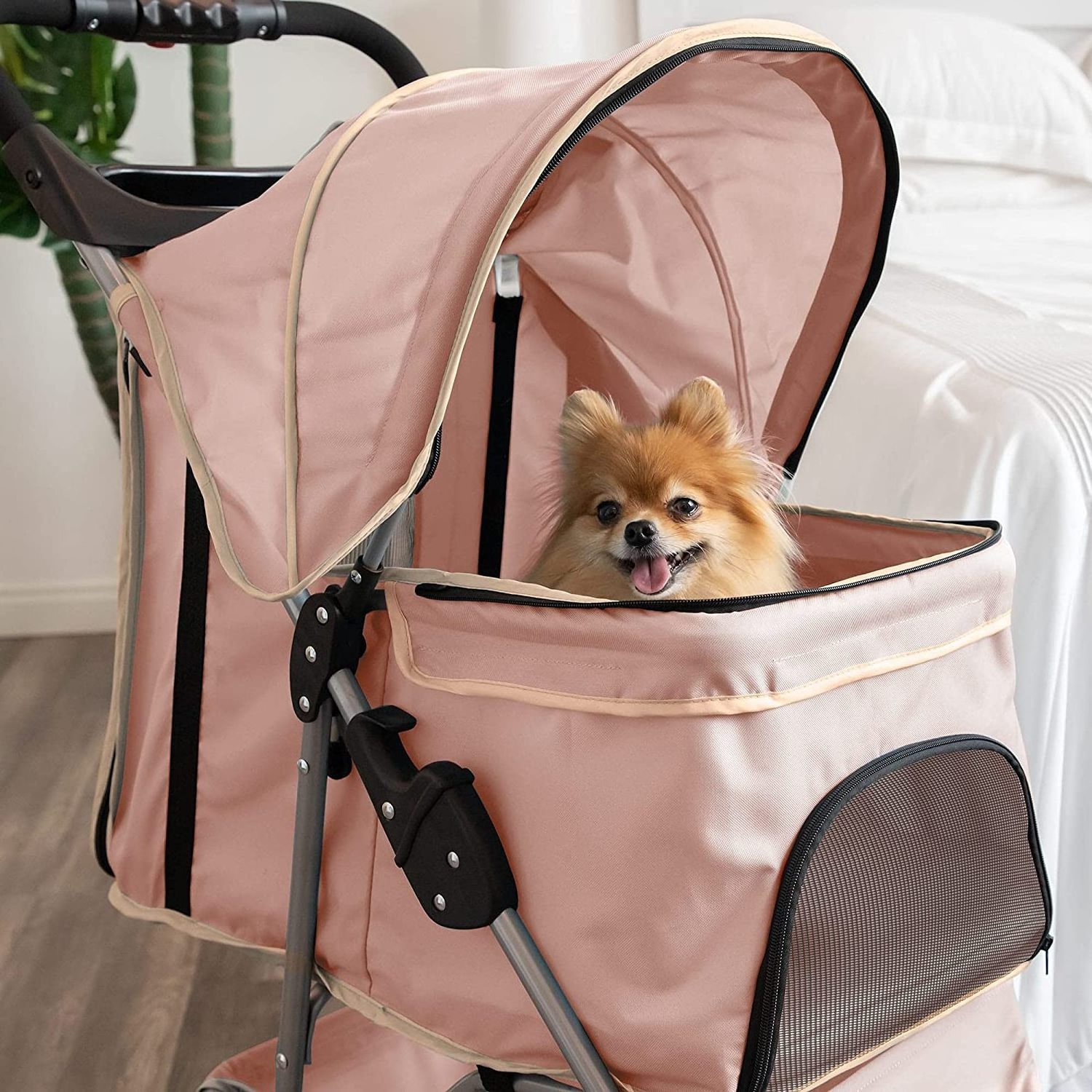 Wholesale customization  Pet Stroller Cat/Dog Easy to Walk Folding Travel Carrier Designer customization dog stroller supplies