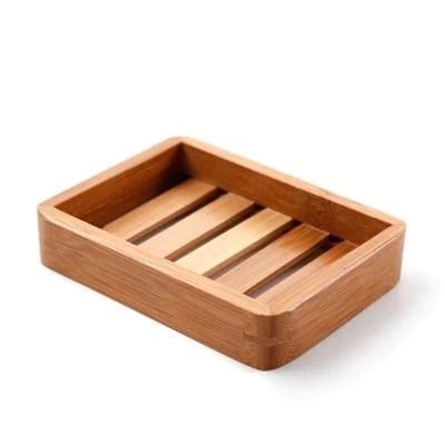 Eco Friendly Bamboo Drain Anti-mildew Draining Sanitary Bamboo Box Soap Dish Wooden Soap Dish Holder Upcoming Product