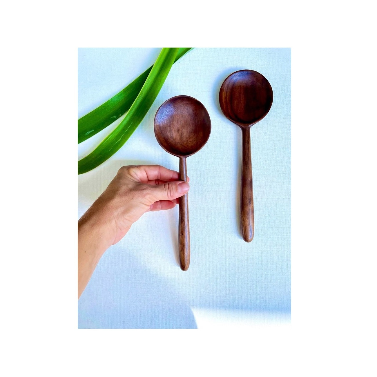 Natural Wood Scoop Kitchen Spice Tea Honey Coffee Tools Soup Teaspoon for best color spoon Reasonable Price