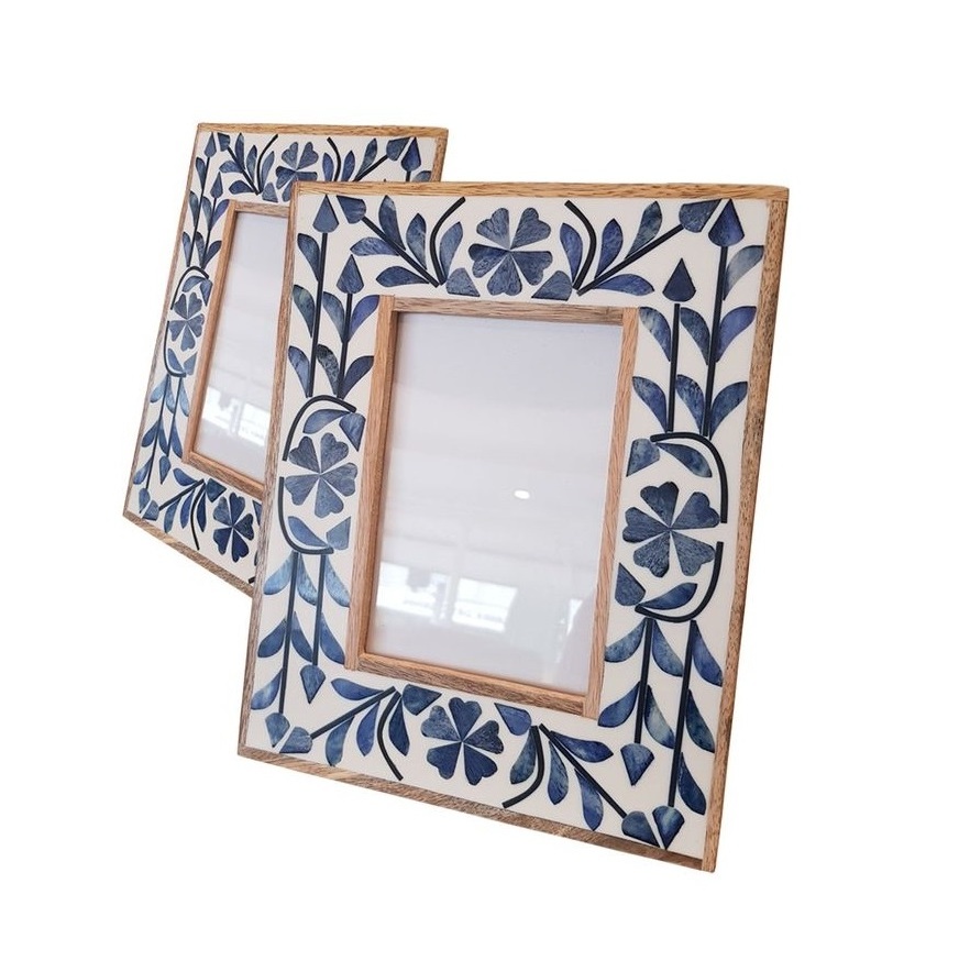 Latest Handicraft Product 2024 Bone Inlay Photo Frame Hand Carved Photo frame And Picture Frames Home & Living Room Decoration