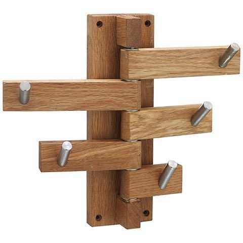 Classic Wooden Hook Clothes Hat Mounted Beech Hanger Towel Rack Wall Hooks natural wood colour with sale