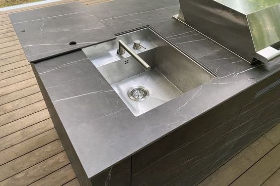 Artisan Concrete Kitchens and BBQ Units Stainless Steel Outdoor Kitchen Set With Sink