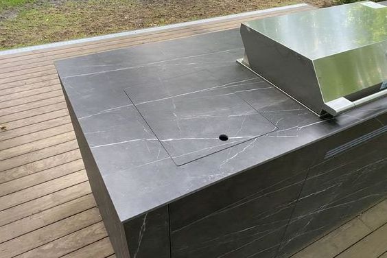 Artisan Concrete Kitchens and BBQ Units Stainless Steel Outdoor Kitchen Set With Sink