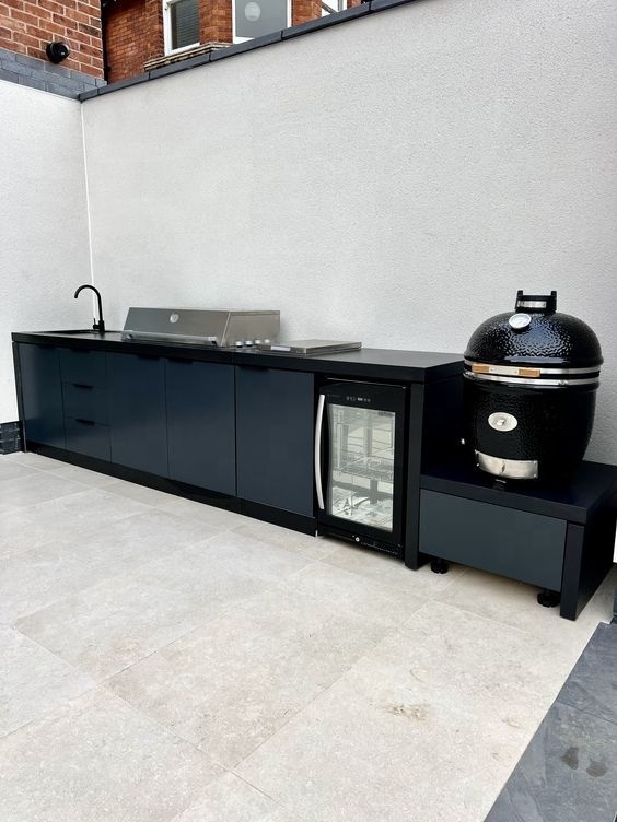 Artisan BBQ Kitchen Built In  Egg Kamado Grill Outdoor Kitchen Insert And Patio