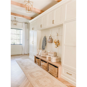 Artisan Modern Custom White Shaker Mudroom Storage with Lockers Mudroom Furniture