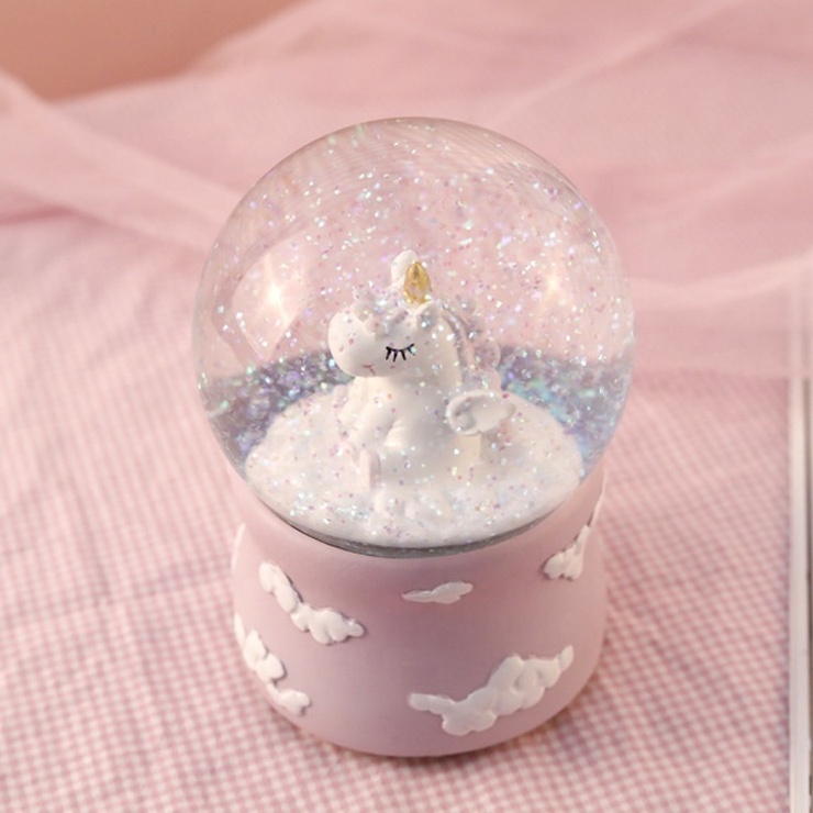 2019 Unique in The Market Unicorn Music Snow Globe