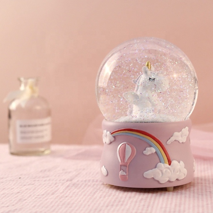 2019 Unique in The Market Unicorn Music Snow Globe