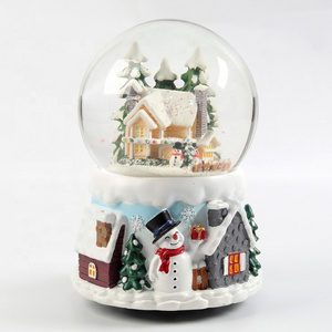 Holiday Christmas Snow Globe  Personalized Glass Snow Globe LED Custom Made Snow Globes