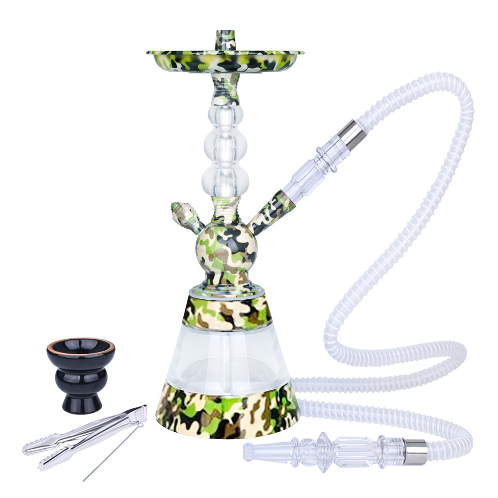 Hot sale  new design hookah Acrylic shisha Camouflage colorful shisha French style hookah