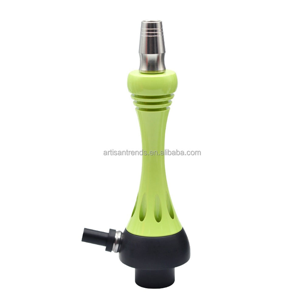 Factory supply stainless steel hookah with glass bottle high quality hookah shisha Russian hookah