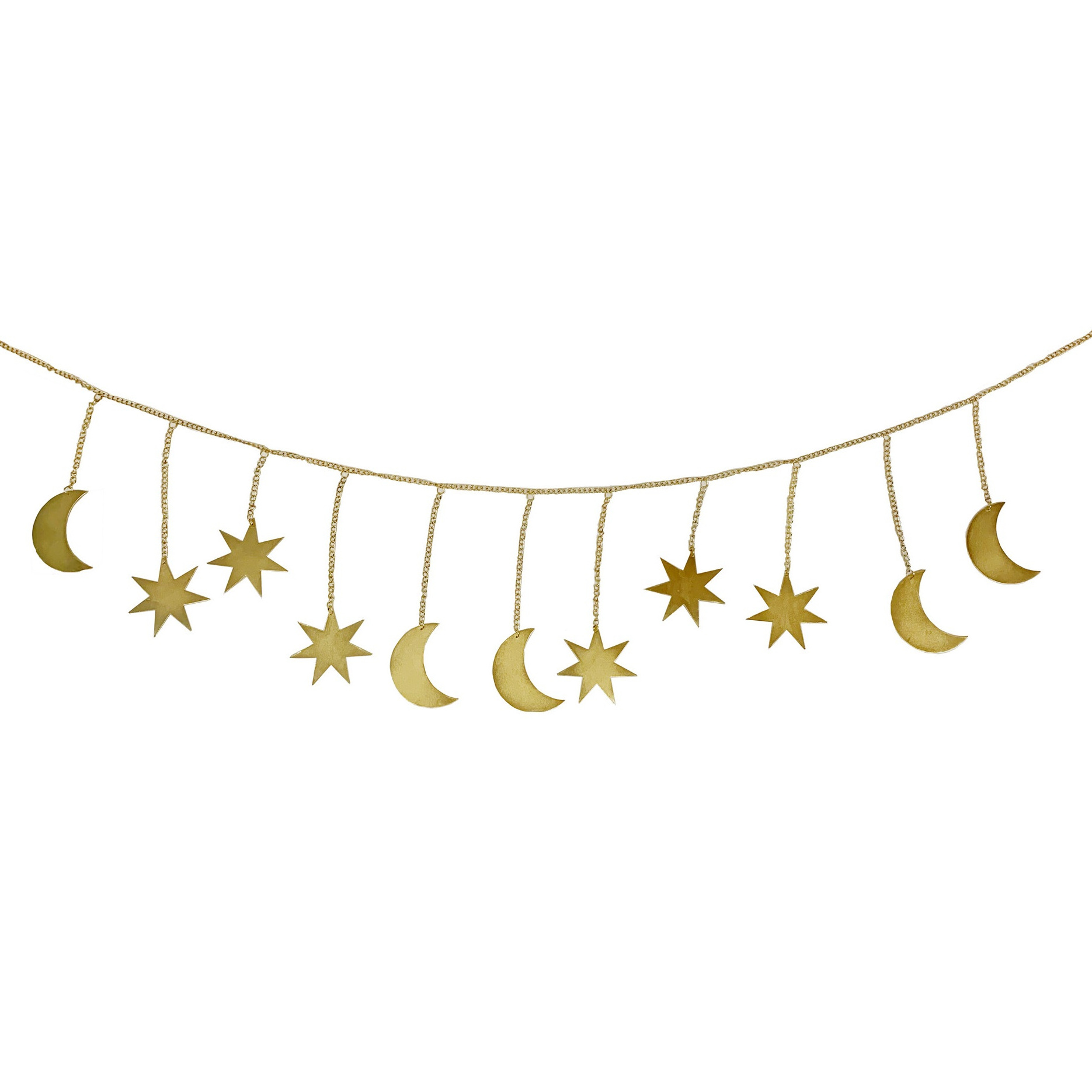 Moon And Star Wall Hanging Garland A Perfect Decorative Eye Catching Home Accent Piece Will Enhance Any Type Of Home Decor Style