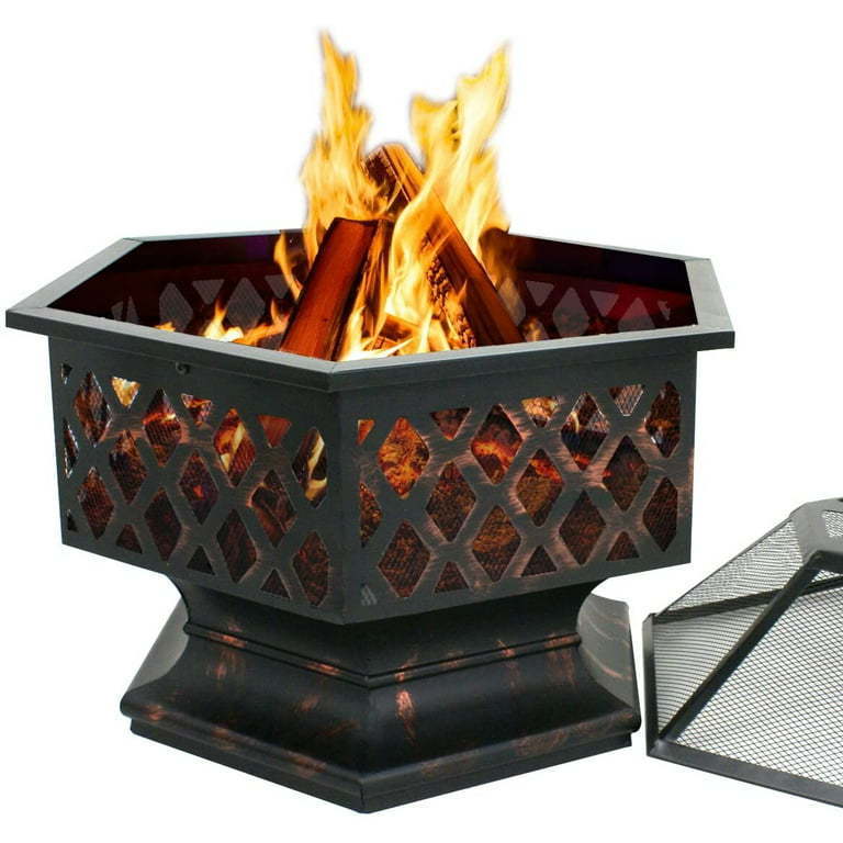 Hexagon Shape Fire Pit Is A Piece Of Must Have Equipment In Your Beautiful Backyard Enjoy Cool Chilly Nights By The Warm Flames