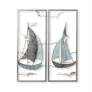 Twin Frames Coastal Boats Wall Decor Accents Is Perfect To Bring A Touch Of Elegance Style And Life To Any Room Empty Wall Area