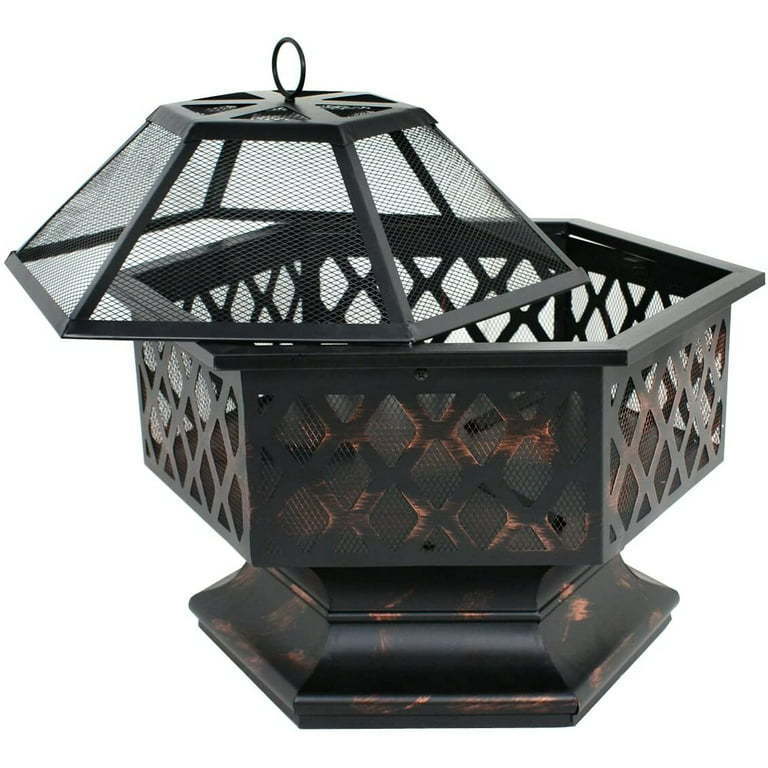 Hexagon Shape Fire Pit Is A Piece Of Must Have Equipment In Your Beautiful Backyard Enjoy Cool Chilly Nights By The Warm Flames