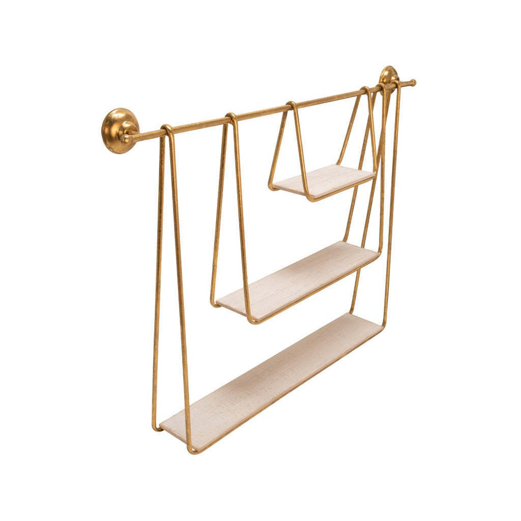 Swings Inspired Design Wall Shelf Perfect Accent Piece For Decorate An Empty Wall In Your Abode With This Chic 3 Tier Shelves