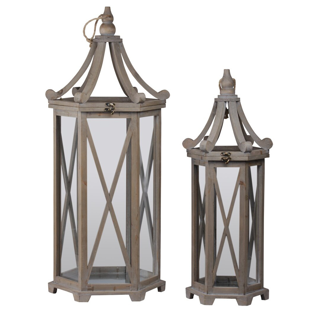 Hexagon X Design Candle Holder Lantern Set Of 2 Are Perfect Eye Catching Piece Giving Completion And Balance To The Style Impact