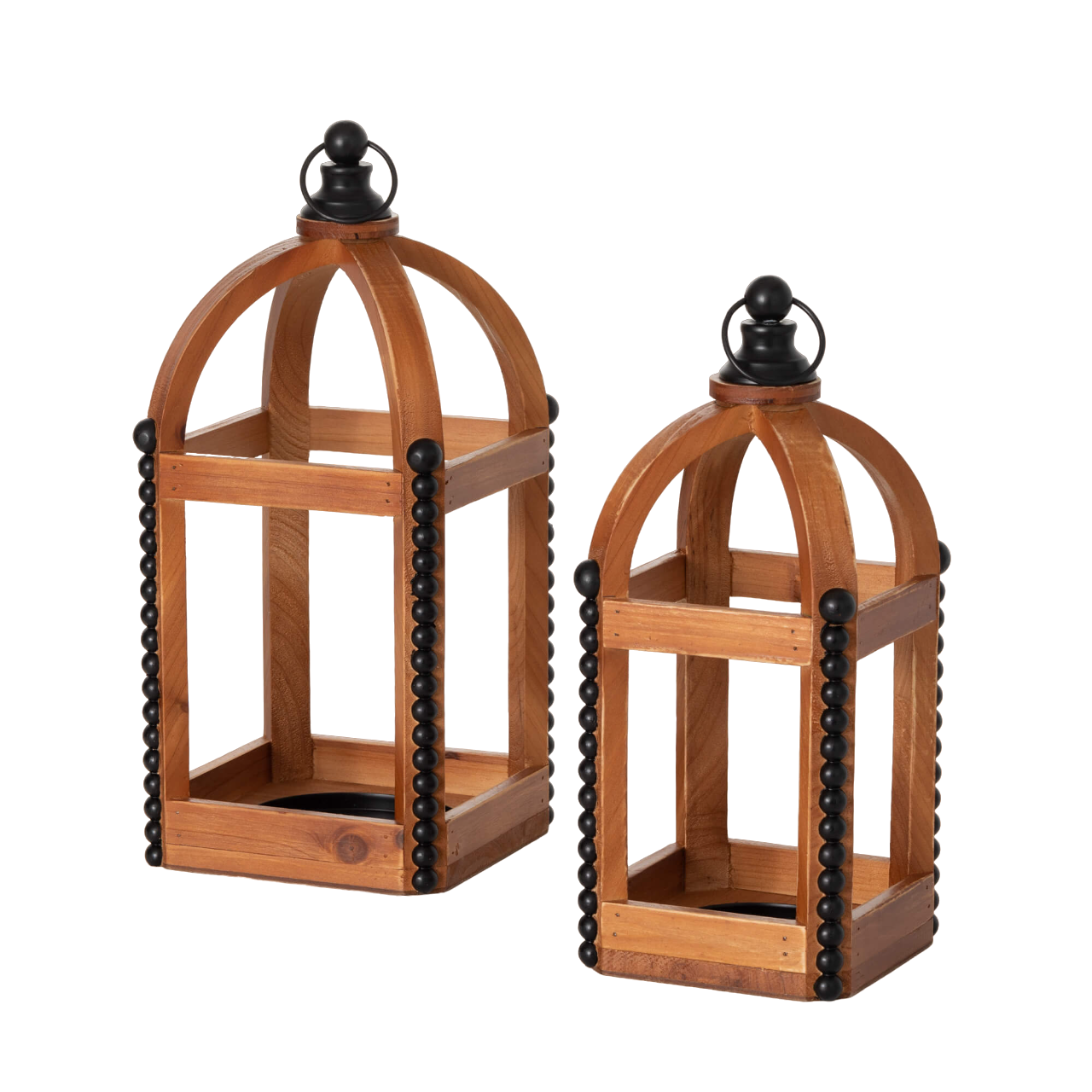 New Concept Wooden Candle Holder Lantern Set Of 2 With Finials A Must Have For Any Home Looking To Add A Warm & Welcoming Glow