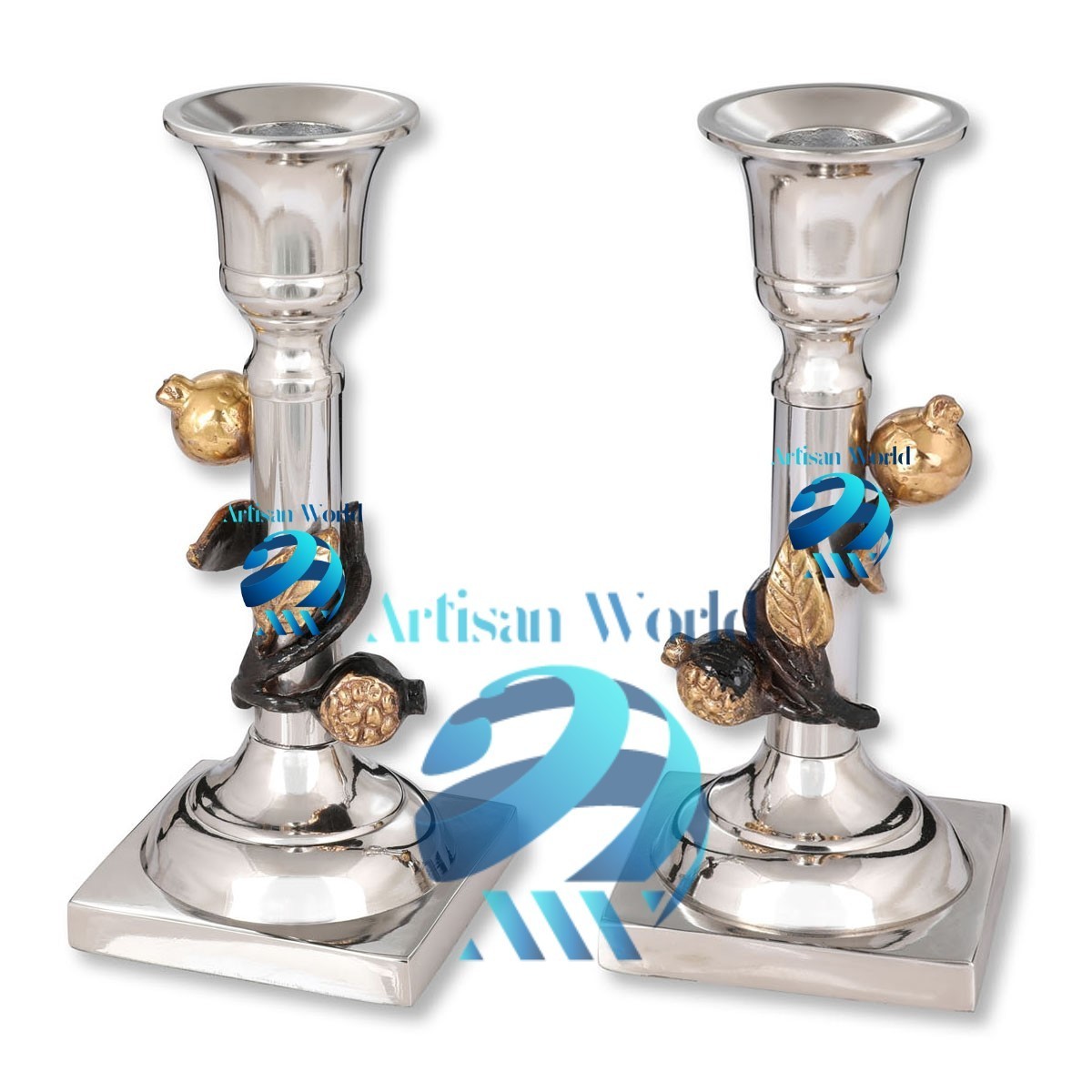 Pomegranate Stems Candle Stick Holder Set Add A Beautiful Element In Your Home Decor Refined Luxury And Modern Style Centerpiece