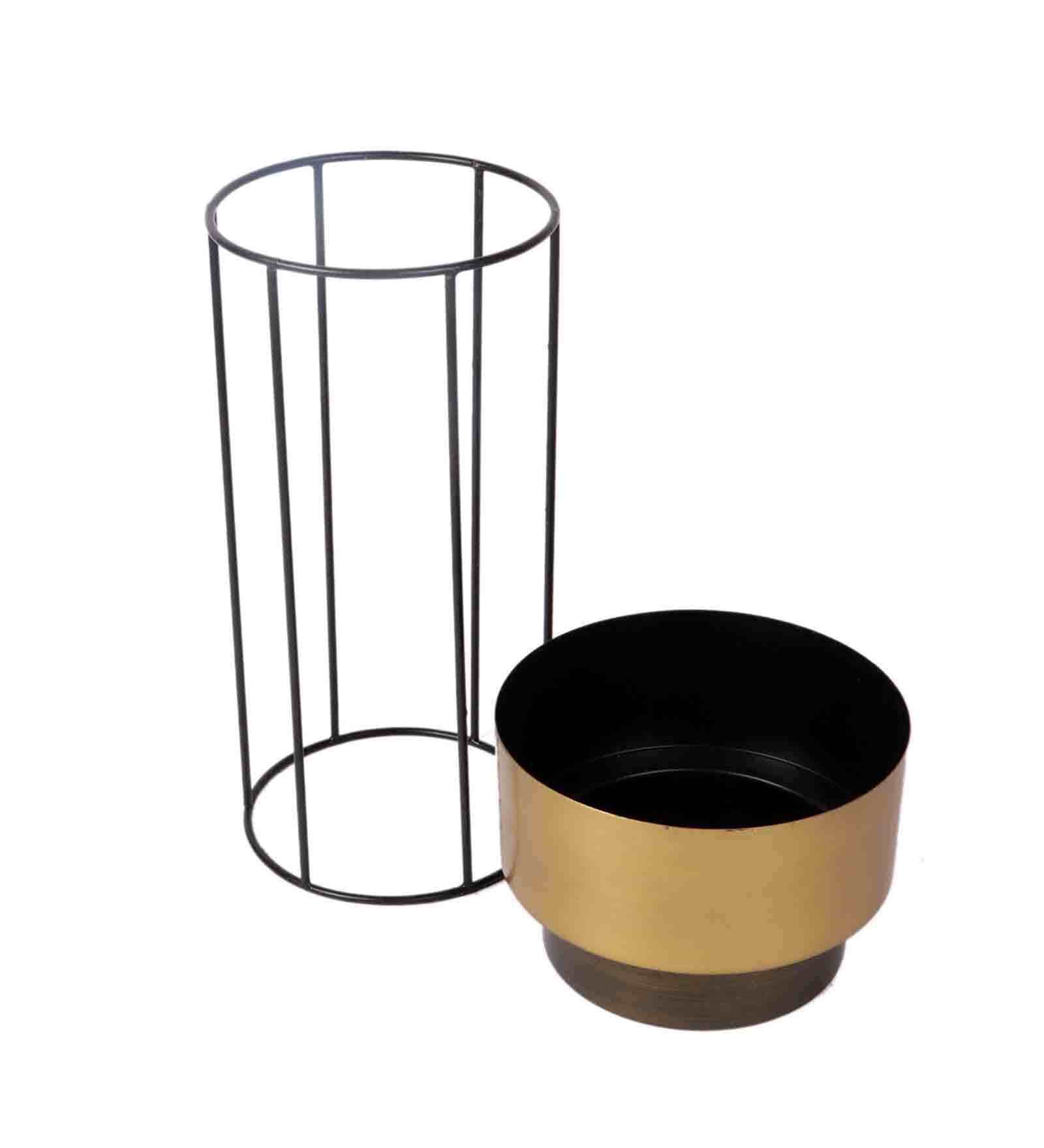 Dual Tone Planters Set Of 2 With Iron Stand They Are A Must Have In Your Living Room Or Garden Outdoor Patio Deck Decoration