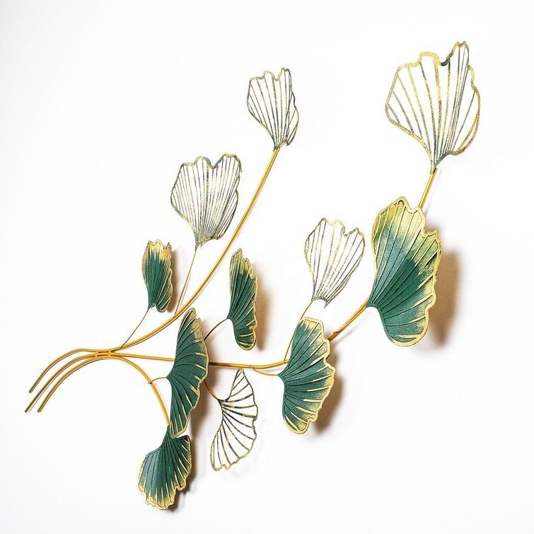 Large Gingko Leaves Branches Wall Decor Accents Transform Your Existing Home Decor With This Stunning Piece With Style And Ease