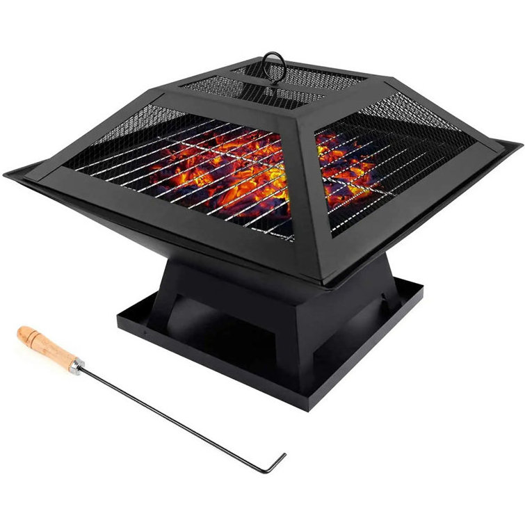 Metal 2 In 1 Fire Pit Can Be Used Both For Warmth And Pleasure Sitting Around Talking With Family Or Roasting Marshmallows