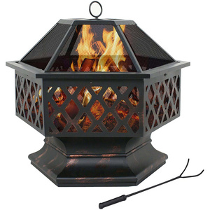 Hexagon Shape Fire Pit Is A Piece Of Must Have Equipment In Your Beautiful Backyard Enjoy Cool Chilly Nights By The Warm Flames