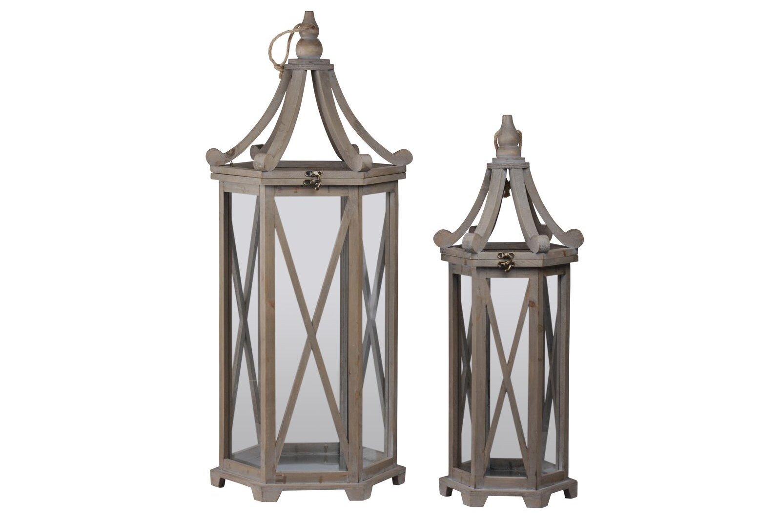 Hexagon X Design Candle Holder Lantern Set Of 2 Are Perfect Eye Catching Piece Giving Completion And Balance To The Style Impact