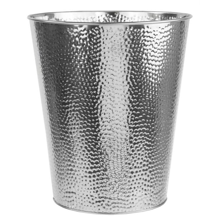 Modern Trash Bin With Hammered An Eye Catching Piece Of Functional Art Fit Into Slim Area Add A Decorative Touch To Any Spaces