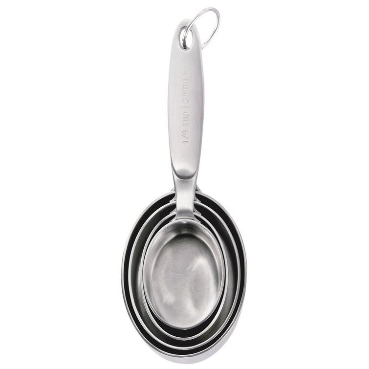 Oval Shape Measuring Cups Set Of 4 Are The Perfect Eye Catcher Tool Ideal For The Use In Both Commercial Or Residential Kitchens