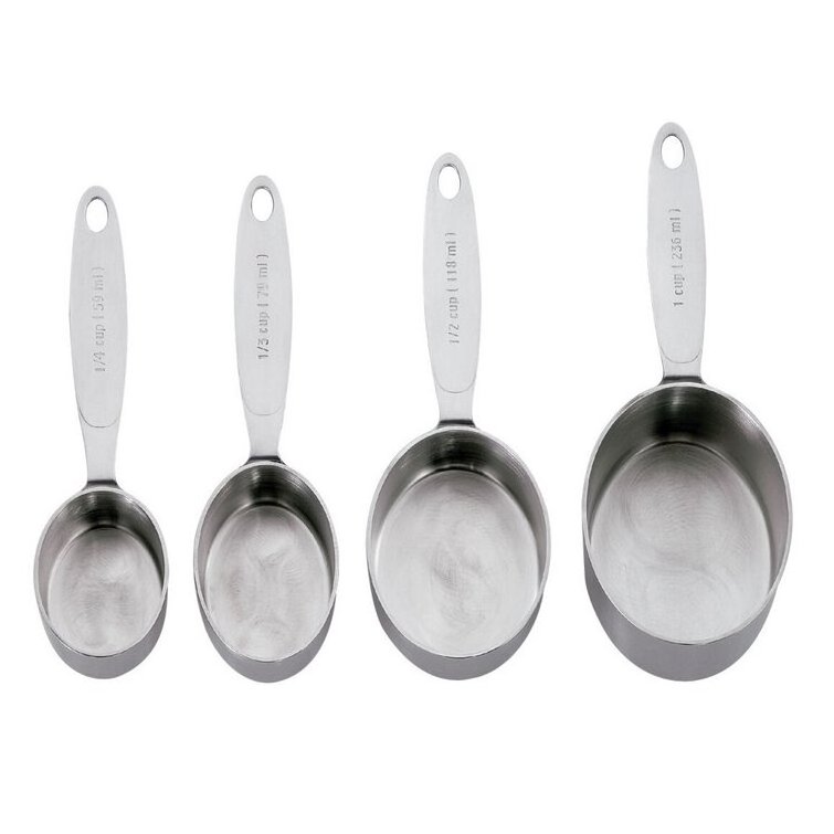 Oval Shape Measuring Cups Set Of 4 Are The Perfect Eye Catcher Tool Ideal For The Use In Both Commercial Or Residential Kitchens