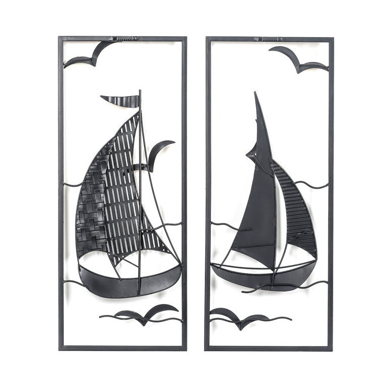 Twin Frames Coastal Boats Wall Decor Accents Is Perfect To Bring A Touch Of Elegance Style And Life To Any Room Empty Wall Area