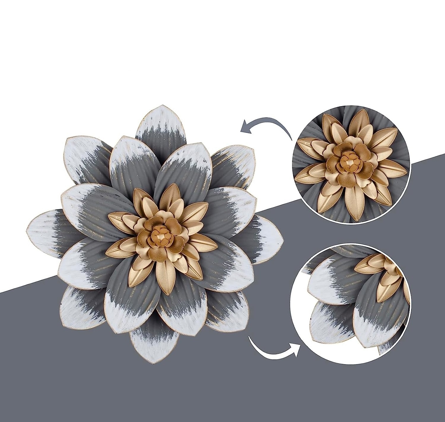 Grey Flower Metal Wall Decor Give Your Home A Fresh  Natural Feeling Create A Great Focal Point And A Touch Of Luxury Artwork