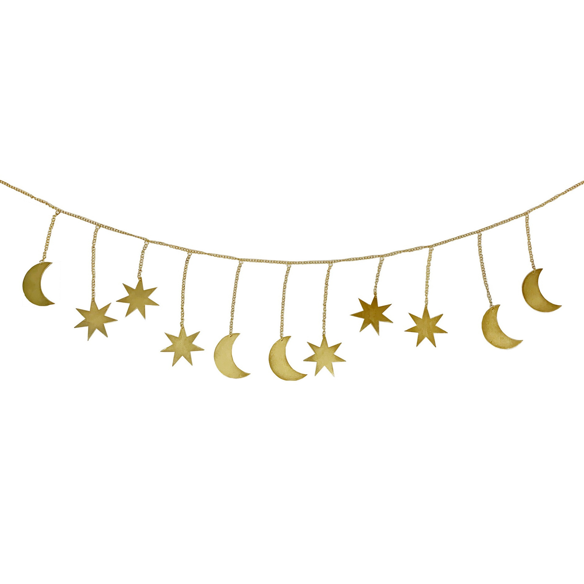 Moon And Star Wall Hanging Garland A Perfect Decorative Eye Catching Home Accent Piece Will Enhance Any Type Of Home Decor Style