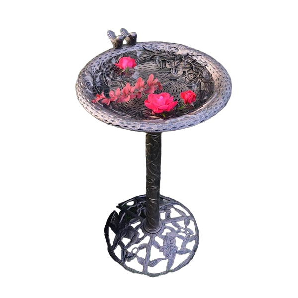 Top Sell 2023 Humming Bird Bath With Flower Accent The Perfect Addition To Any Outdoor Setting Bringing Beauty And Style