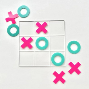 Unique Design Low MOQ OEM ODM Small Tic Tac Toe Acrylic games Elegant OXOX board game for fun party Educational Toys