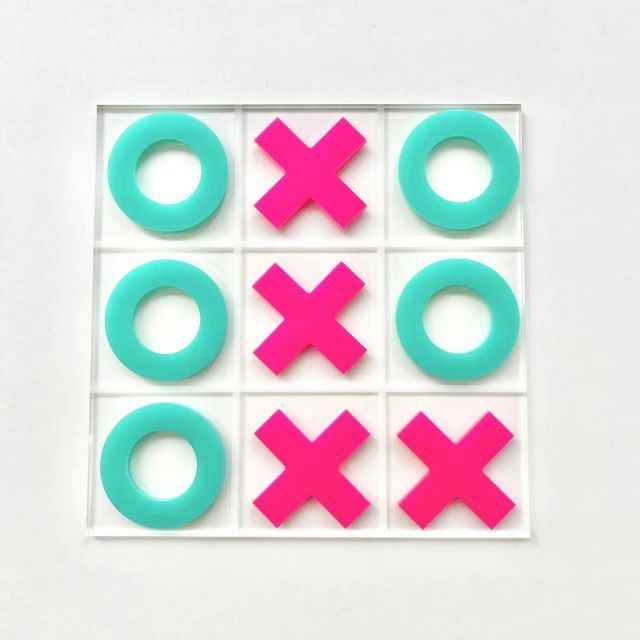 Unique Design Low MOQ OEM ODM Small Tic Tac Toe Acrylic games Elegant OXOX board game for fun party Educational Toys