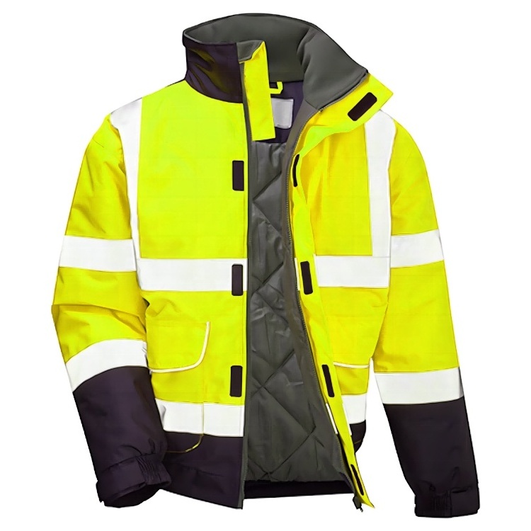 Hot Sale wholesale High Visibility Insulated Winter Waterproof safety jacket winter jacket men free shipping