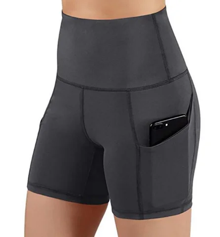 Women's High-Waisted Scrunch Solid Sports Shorts Seamless Breathable Fitness Outdoor Running Quick-Drying Yoga Shorts