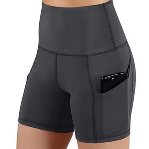 Women's High-Waisted Scrunch Solid Sports Shorts Seamless Breathable Fitness Outdoor Running Quick-Drying Yoga Shorts