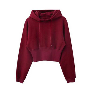 Lucky Label Hoodie Spring New Design Zipper Up Cotton Crop Tops Multicolor Short Women Sweatshirt Long Sleeve Hooded Sweatshirts