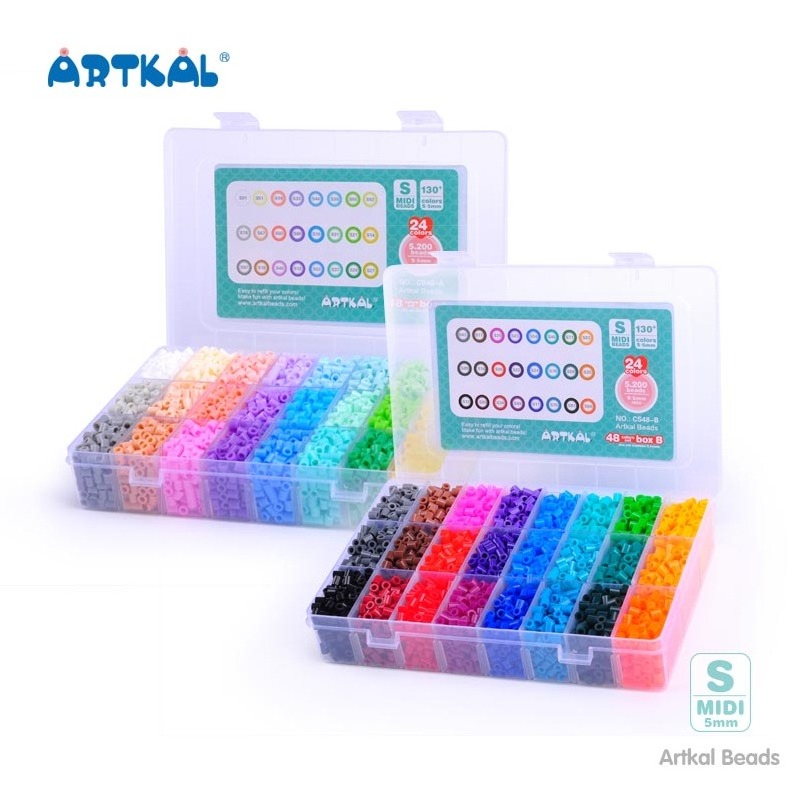 Hottest Sell  S-1kg 5 mm Artkal Fuse Beads Perler Beads 200+ Colors Hama Beads