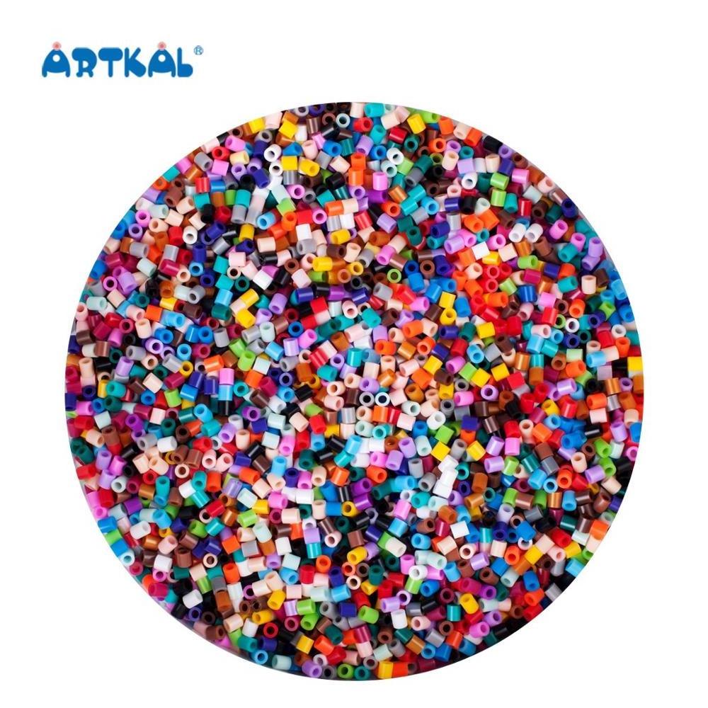 Hottest Sell  S-1kg 5 mm Artkal Fuse Beads Perler Beads 200+ Colors Hama Beads