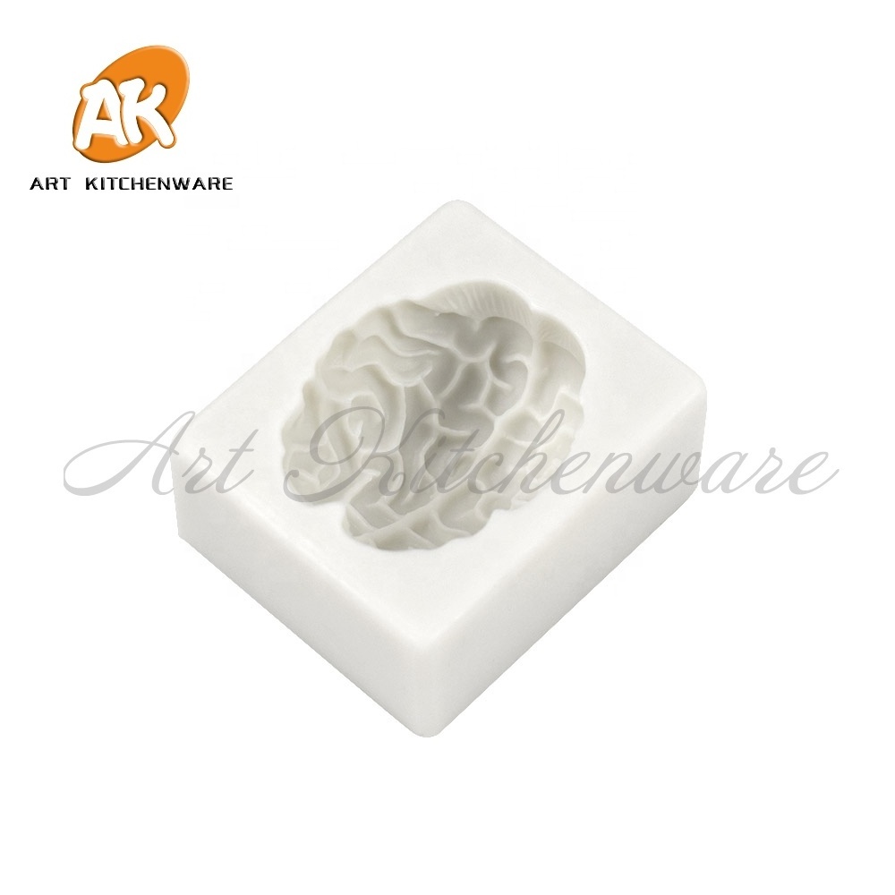 AK Halloween Brain Silicone Fondant Mold DIY Gum Paste Cake Decoration Mold for Chocolate Cupcake Decorating