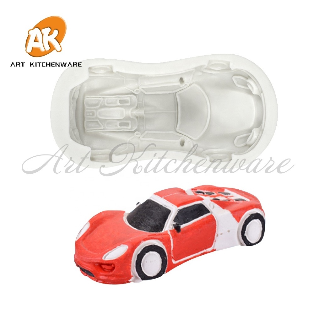 AK Handmade Car Shape Silicone Molds For Cake Decorating Chocolate Fondant Mold Sports Racing Cars Soap Clay Mould Baking Tools