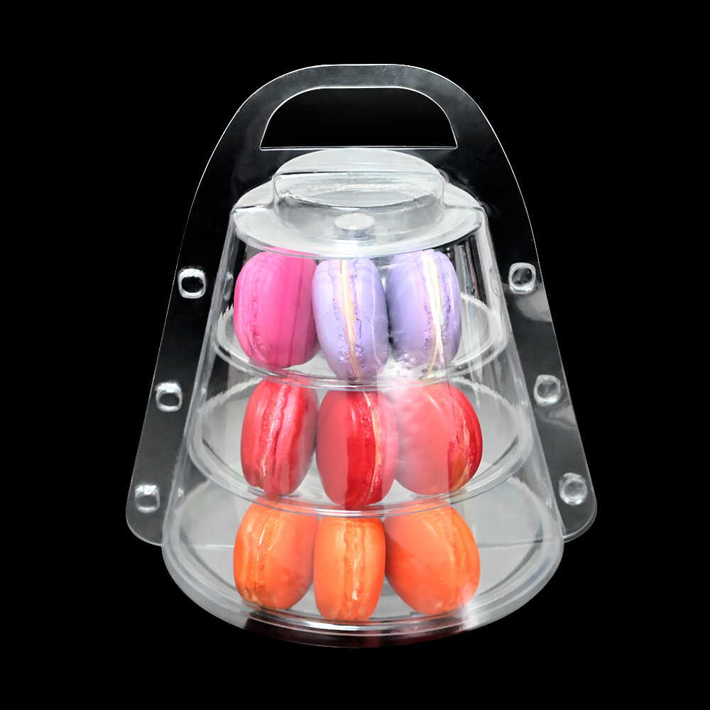 AK 4, 6, 10 Tier Round Plastic Macaron Display Tower Stand for Party and Celebration Dessert Pastry Display Racks