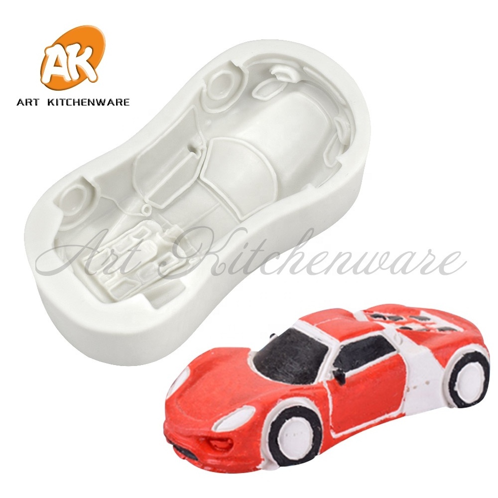 AK Handmade Car Shape Silicone Molds For Cake Decorating Chocolate Fondant Mold Sports Racing Cars Soap Clay Mould Baking Tools