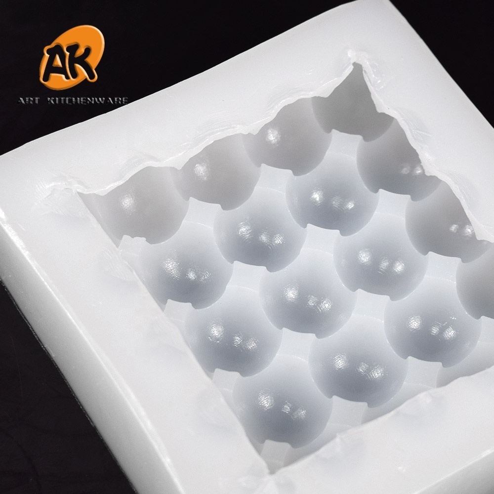 AK 5x5 Square Ball Shapes Silicone Mold for Candle Luxury Brand Logo Silicone Candle Molds Silicone Molds for Candle Containers