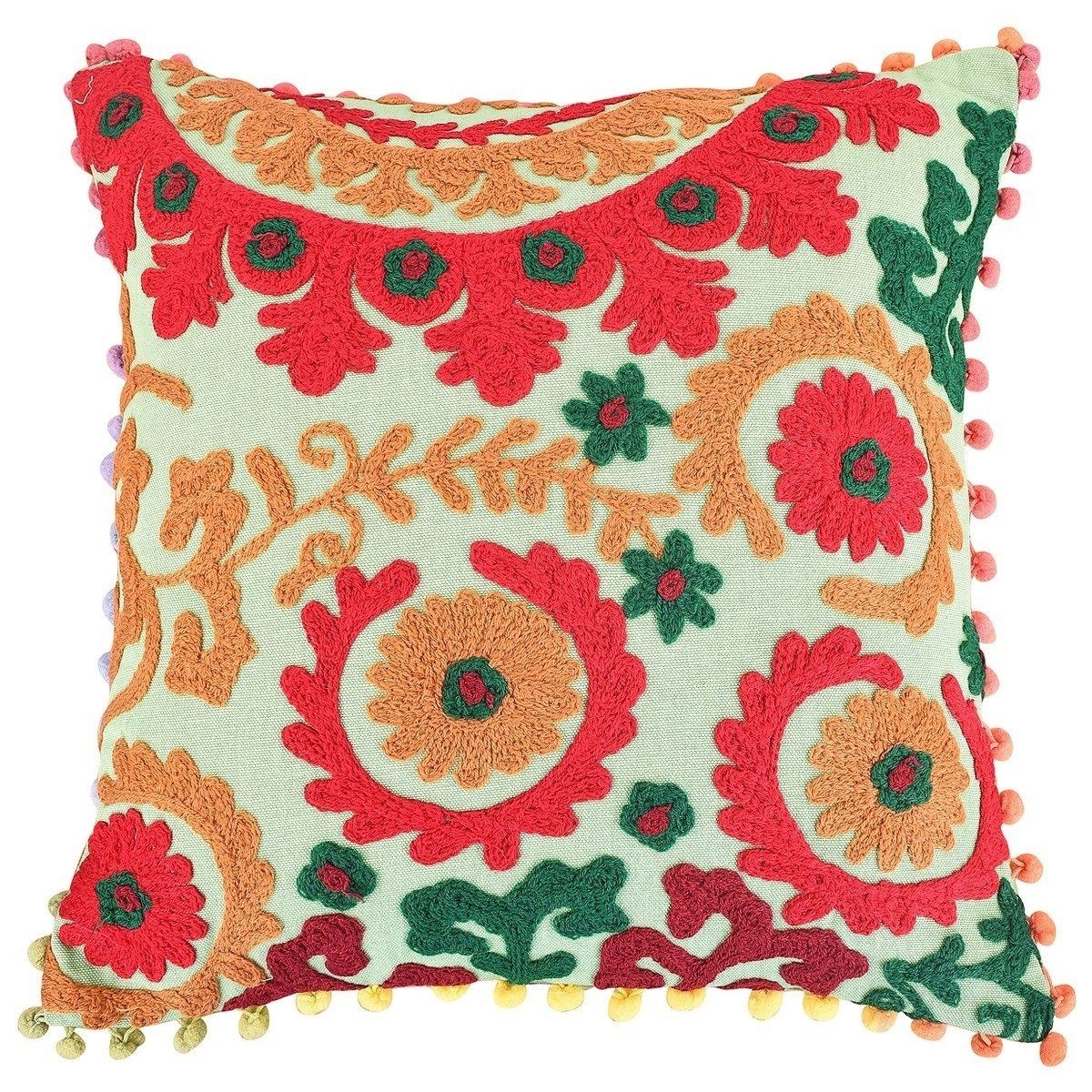 Wholesale Trending Indian Embroidered Suzani Cushion Cover Throw Ethnic Decorative Pillow Cases